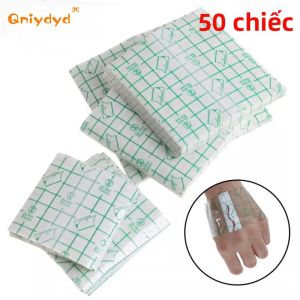 50 Chiếc Băng Dính Trong Suốt Chống Thấm Nước Băng Vết Thương Co Giãn Cố Định Thạch Cao Cho Chấn Thương Tay Và Chăm Sóc Vết Thương