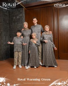 ETHICA ROYAL WARMING GREEN BAJU SARIMBIT KELUARGA TERBARU/SET COUPLE GAMIS KOKO DEWASA DAN ANAK