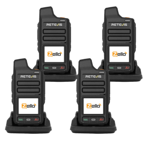 Retevis L71 Zello PoC Radio WIFI/4G Real-time Intercom | Zero Monthly Fee | Long Range Global Intercom Radio for Hotel Logistics GPS SOS for Security Fleet Bluetooth Starlink Compatible