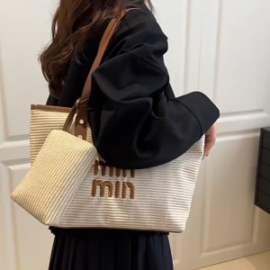 MOUSSON กระเป๋าถือฤดูร้อนสไตล์เรียบหรูสำหรับสุภาพสตรีทำงานอย่างมั่นใจ