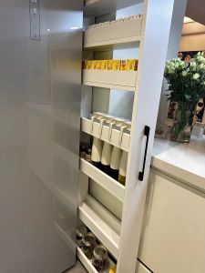 Hidden Side Gap Cart Bedroom Door Back Ultra-Narrow Storage Cabinet Kitchen Pull-Out Shelf Floor-standing Rack Modern Simple Style