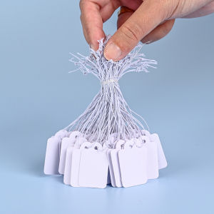 500pcs Jewelry Handmade Price Kraft Paper Labels Garments Items Blank Cards Hang Tags Merchandise Price Promotion Display Cards