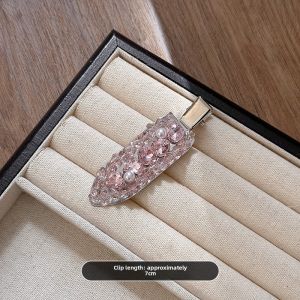 Korean Style Sparkling Diamond Seamless Girls Hair Clip Versatile Elegant Side Bangs Hair Clip Fashionable Hair Accessories