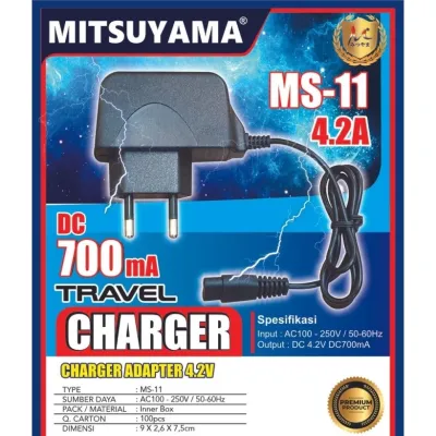 Charger Mitsuyama MS-11 - Adaptor Charger Multifungsi Senter 2 Lubang DC 700MA