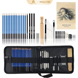 48PCS Drawing Pencils Sketch Art Set Drawing and Sketch Set Includes 12 Sketching Graphite PencilsGraphite and Charcoal PencilsSketch Pad and Accessories