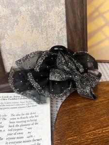 เครื่องประดับผมสไตล์เกาหลี ขนาดใหญ่ สำหรับผู้หญิง คลิปหนีบผมรูปฉลาม โบว์ผีเสื้อ ประดับเพชร แฟชั่น ใหม่ล่าสุด