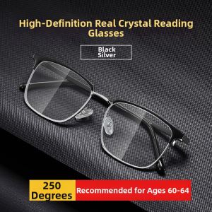 MALARK | HD Lightweight Reading Glasses Titanium Frame Crystal