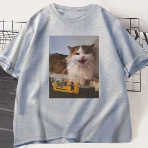 Forsaken Skin 007n7 Love Cat T Shirt Women Game Cosplay Funny Graphic Sleeve Round Neck Harajuku Sleeve Aesthetic Clothes