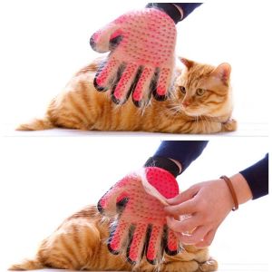 Pet Grooming Glove Brush Dog Cat Dirt Hair Fur Removal Remover Gentle Deshedding