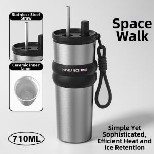 YIQIANJIN | Large Capacity New Model Ceramic Insulated Straw Cup