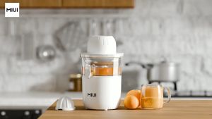 MIUI Electric Citrus Juicer Squeezer Stainless Steel with  2 Cones  Automatic Large Capacity 850W for Orange Lemon