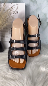 Women's Fashion: Open Toe Soft Adjustable Strap Flat Rubber Sandals