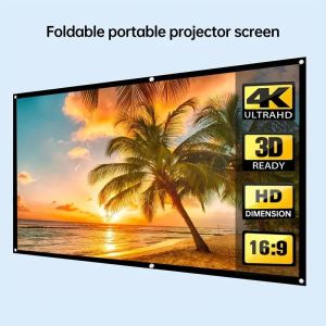 100/120/133inch Projector White Screen Portable Projection Screen16:9Outdoor Movie Screen For Travel Home Theater For HY300