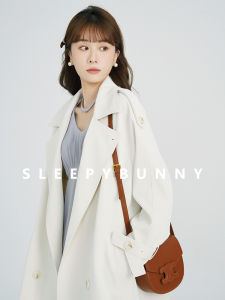 English Style Commuter-friendly Loose Fit Petite Length White Trench Coat