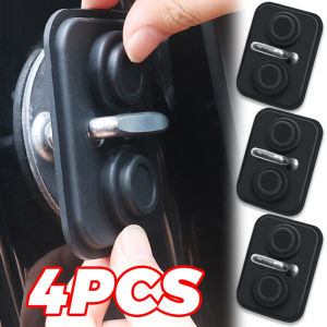 4pcs Car Door Shock Absorber Cushion Car Door Lock Buckle Anti-collision Protective Stickers Mute Damping Cushion Accessories for Tesla Model 3 Y
