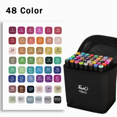 24/48/60/80 Alcohol Marker Color permanent marker pen Highlighter Pen Set Color Calligraphy Pen Set