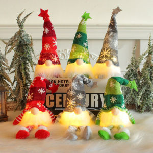 Christmas Faceless Doll Elf Gnome with Light Glowing Doll Home Decoration New Year Children Gift