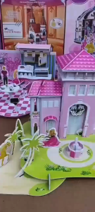 Mainan 3D Puzzle Clever dan Happy Leer Princes / Lengkap Dengan Buku Panduan Versi Barbie