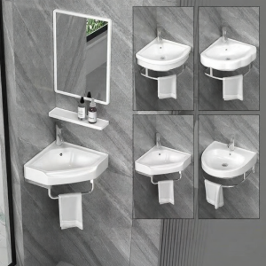Stainless Steel Ceramic Triangle Wash Basin
