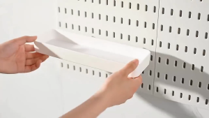 Pegboard Perforated Display Board Wall Display Rack Peg Board Wall Mounted Storage Display Combination Easy Install Hole Board Wall Organizer 洞洞板置物架