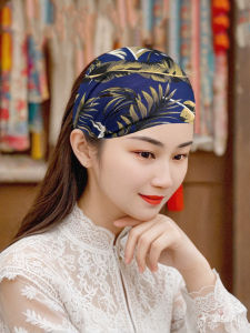 Bohemian Wide Brim Holiday Hairband Womens Face Wash Headscarf Hair Accessory Cover Grey Hair Ethnic Style Headwear
