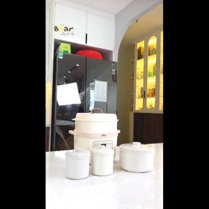 Nồi nấu cháo chậm Bear 1.6L SB-NNC16 (DDZ-D16C1)- Công suất 270W- Chưng yến Hầm Ninh - Hẹn giờ Kèm Lồng Hấp Bảo hành 18 tháng