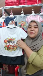 Baju Setelan Anak Anak Imlek CNY Sincia Karakter Cowo Topi Bulet 1 - 10 Tahun - Hypelane Kids - DTF