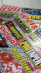 Stiker Racing | Sticker motocross supermoto | Stiker Balap Transparant UV Premium | Sticker Pack