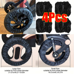 4Pcs Baby Stroller Wheel Cover Dustproof Wheelchair Tire Protector Infant Pushchair Pram Wheel Anti-Dirty Case Accessories