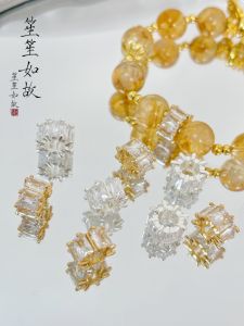 Copper Plated Silver Color Retaining Zircon Barrel Beads Spacer Beads DIY Handmade Bracelet Necklace Jewelry Material Accessories