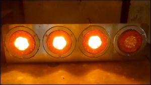 Lampu Stop Truk Variasi 4 Mata Bulat Merah Kuning Merah Putih 12 Volt 24 Volt 4 Inch Viral