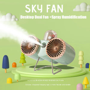🇸🇬[Ready Stock] Portable Stand Desk Fans Cute Artifact Spray rechargeable Fan Strong Wind Desktop Mini USB Fan 3 Gear Adjustable Office Room Mini Table Fan