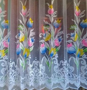 daleman vitrasemotif bunga tulip / gorden vitrase motif warna tulip yg indah/ gorden siang malam puring gorden dalaman gorden motif warna jendela ruang tamu