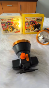 ไฟฉายคาดหัว หลอด LED รุ่นใหม่ ยี่ห้อ YAGE รุ่น YG-5046 เลนส์กว้าง 5 เซนติเมตร สว่างมาก ปรับความสว่างได้ ใช้งานนานสูงสุด 60 ชั่วโมง กันน้ำ กันฝน