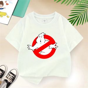 Bandai | Summer Boys/Girls 4-14t Cartoon Cotton Funny Ghostbusters Game Print Short Sleeve Children T-Shirt