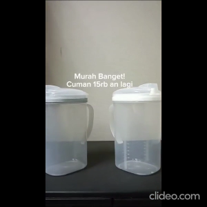 Wadah Minyak Plastik Kreatif Sally 2 Liter dengan Gagang - Warna Merah