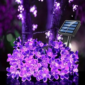 Wedding Decoration 8 Modes Cherry Blossoms Solar String Light LED Garden Lights Outdoor Christmas Party Decoration Fairy Light