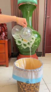 Kantong Plastik Sampah Roll | Kantong Kantong Sampah Tali 45x50 cm | Trash Bag Serut |Peralatan Dapur Kantor Serbaguna