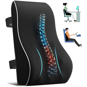 Car Seat Cushion/Waist Office Chair Back Lumbar Support Rest Rebound Memory Foam Cushion Pad Back Lumbar Cushion for Car Driver