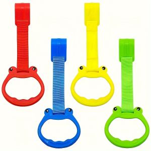 4pcs/Pack Plastic Hand Pull Rings for Room Decoration Playpen and Game Bed Hanging Grips Home Accessory