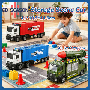 Long Truck Toy Car Scene Storage Vehicle Set for Kids Foldable Deformation Ejection Truck Toys