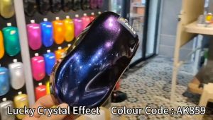 AIKKA AK859 Purple Blue | Lucky Crystal Series | Automotive 2K Car Paint Motor Body Aerosol Spray Cat Kereta DIY 车漆