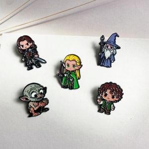 Hot Toys | 5/6/7pcs Cute Monster Brooche Enamel Pin Set including Darth Vader Mandalorian Leia Organa Solo Metal Badges Match with clothing