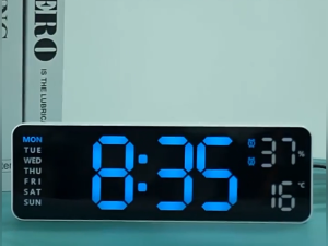 Digital Alarm Clock LED Desk Alarm Clock Large Number Display USB Charging Dual Alarm Clock Temperature/Date for Bedroom