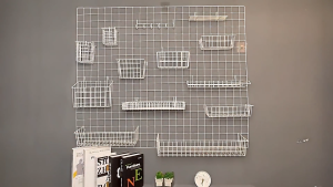 Wiremesh Hook Open Basket Hanging Storage Rack Net Basket hanging basket sari sari store organizer