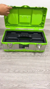 Zentor Deli 14/17/20-inch Tool Box Stainless Steel Toolbox Multifunctional Tools Storage Box【Free Ball End Hex Key Set】