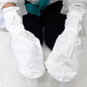Sarung Tangan Sholat Wanita Panjang Motif Bordiran - Sarung Haji/Umroh Panjang - Perlengkapan Haji