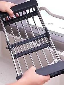 Adjustable 304 Stainless Steel Draining Rack