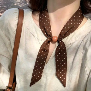 Cgediao | French Style Polka Dot Floral Scarf Light Summer Wear Accessory