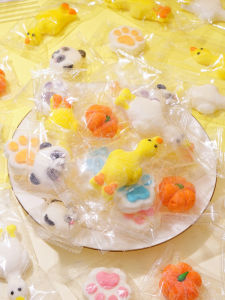 ขนมฟองน้ำหมีแพนด้า ขนมฟองน้ำรูปหน้าตักแมว 3D ขนมฟองน้ำรูปเป็ด ขนมฟองน้ำตกแต่งเค้ก ของขวัญ ขนมหวาน ขนมฟองน้ำ